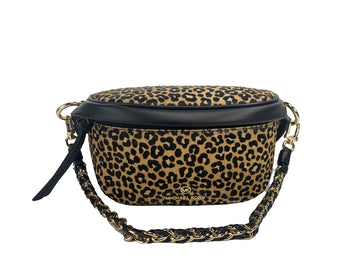 Michael Kors Slater Leopard Waistpack Sling Fanny Pack Bag